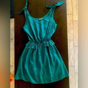 Maude emerald green mini dress.